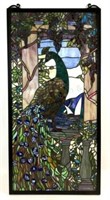 Stained Glass Peacock Wall Hanging Artwork