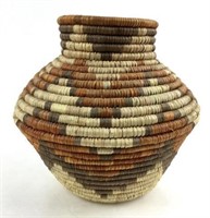 Native American Woven Basket Vase