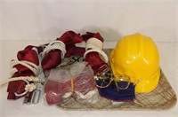 4 Safety Harnesses, Hard Hat and Goggles