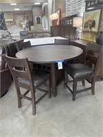 Sunny Design Solid Wood Counter Height Table and 4