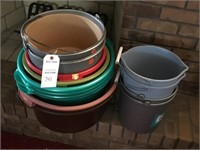 13 buckets (various sizes)