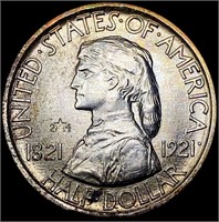 1921 2X4 Missouri Half Dollar UNCIRCULATED