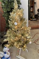 Pre lit Gold 4 Ft artificial Christmas tree -