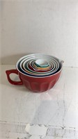 Colorful nesting measuring cups & mixing bowls