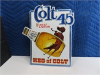 vintage COLT 45 Beer Cardboard Advertising NICE