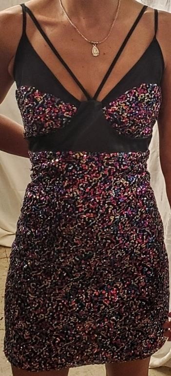 Multi-color sequin Dress