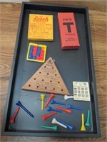 Tray of Brain Teaser Games