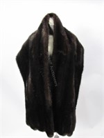 Lady's Black Mink Fur Stole, Diamond Brand