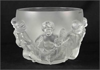 Lalique France Luxembourg Crystal Putti Bowl