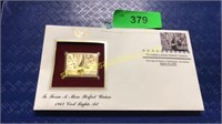 24K first day commemorative stamp