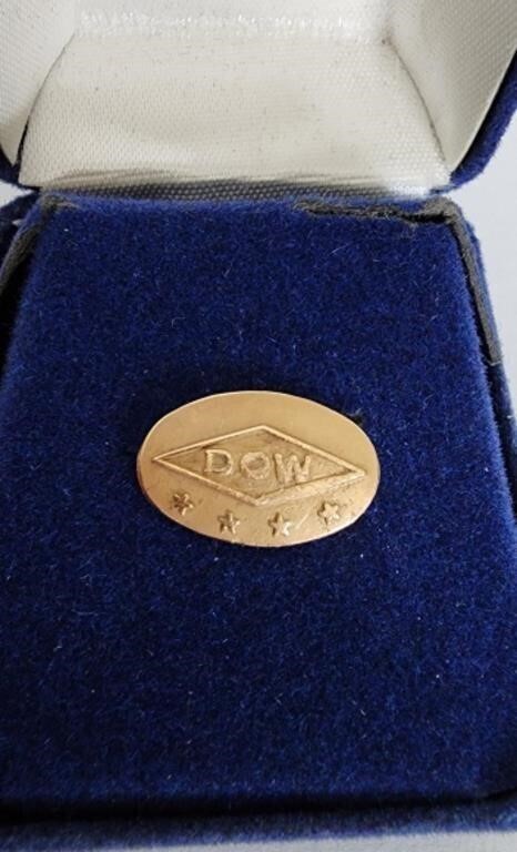 14k Gold Dow Service Pin