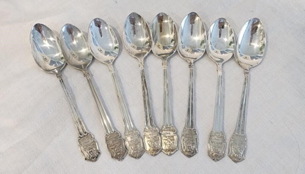 Sterling Silver (8) 4 H Spoons