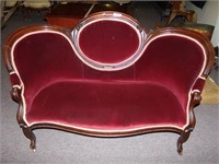 Antique Camelback Love Seat, Ex. Condition