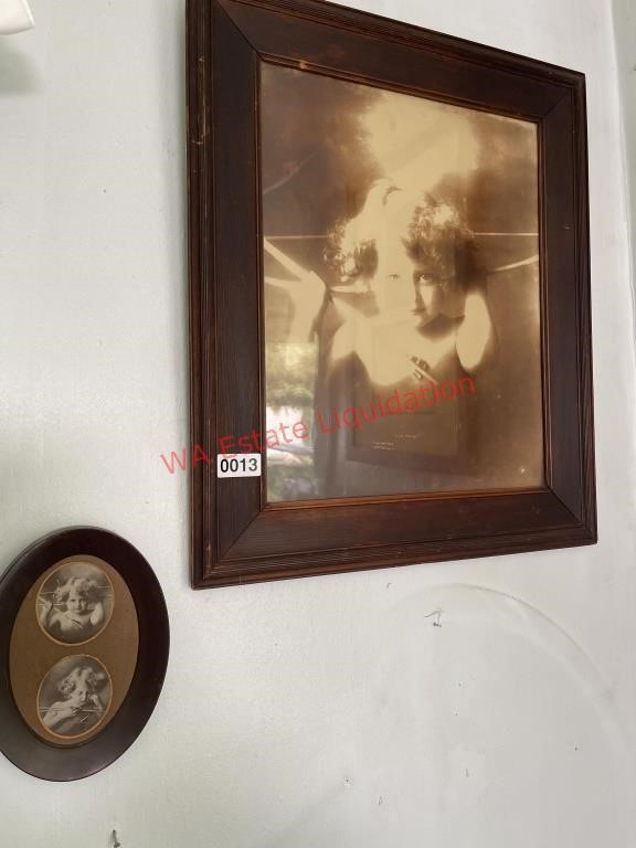 Two vintage framed Prints  (living room)