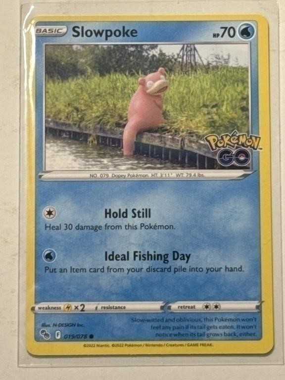 Pokémon TCG Slowpoke Pokemon GO 019/078!