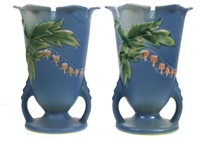 Pair of Roseville Bleeding Heart Vases