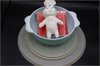 Vintage Pillsbury Doughboy, CDs/Baby, mixing bowl