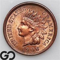 1906 Indian Head Cent, Gem BU RB Bid: 225