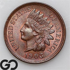 1903 Indian Head Cent, Gem BU+ Bid: 300 ** PQ!