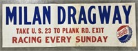 3-1/2ft Vintage Milan Dragway Pepsi Racing Poster