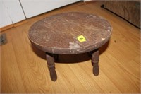 WOODEN, OVAL, FOOT STOOL