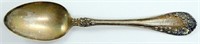 Antique Sterling Silver Floral Flower Rose Spoon