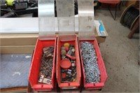 Assortment of hardware in cases