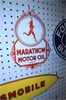 PORCELAIN MARATHON MOTOR OIL ADV SIGN