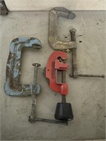 3 Vintage Metal Clamps