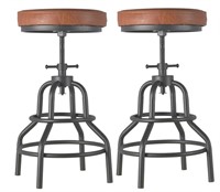 Industrial Bar Stools-Swivel 2PC***CONDITION
