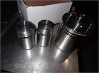 Metal Canister, Metal Sugar Shakers w/Spout