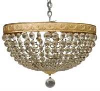 EMPIRE STYLE CEILING MOUNT FOUR-LIGHT CHANDELIER