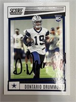 Cowboys Dontario Drummond Signed Card COA