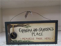 Grandmas Place Wall Hanging 12" x 5 1/2"