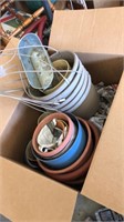 Big box of outdoor hanging planters and