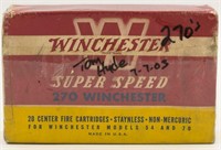 Collectors Box of 20 Rds Winchester .270 Win Ammo