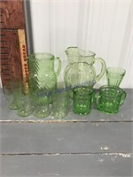 Green glasses, 2 pictures