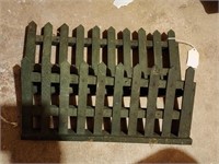 Antique Green Painted Christmas Tree Putz  Fence