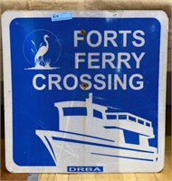 "FORTS FERRY CROSSING" SIGN