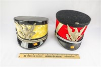 (2) Vintage Marching Band Helmets