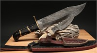 Damascus Style Bowie & Hunting Knives (2)