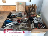 kitchen utensils and knives
