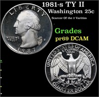 Proof 1981-s TY II Washington Quarter 25c Grades G