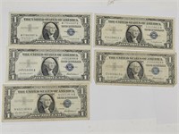 1957 5 Dollar Blue Seal Note