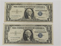 2-  1957 Blue Seal $1 Star Notes