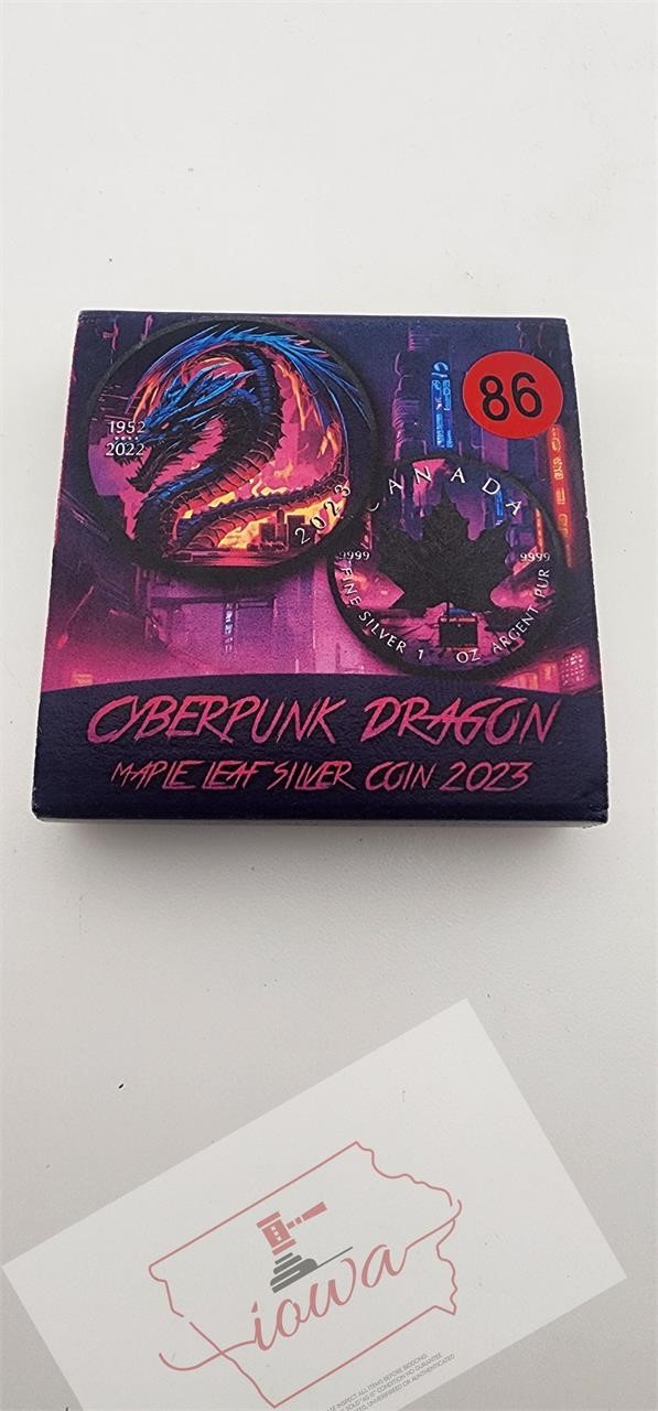 CyberPunk Dragon Silver Coin 2023 LIMITED 500