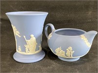 Wedgwood Jasperware Vase & Pitcher