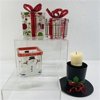Christmas decorations. Set of two plastic boxes