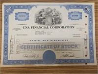 Cna financial corp stock certificate