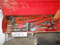 Tools, Cresent wrench, pipe wrench, pliers, etc.